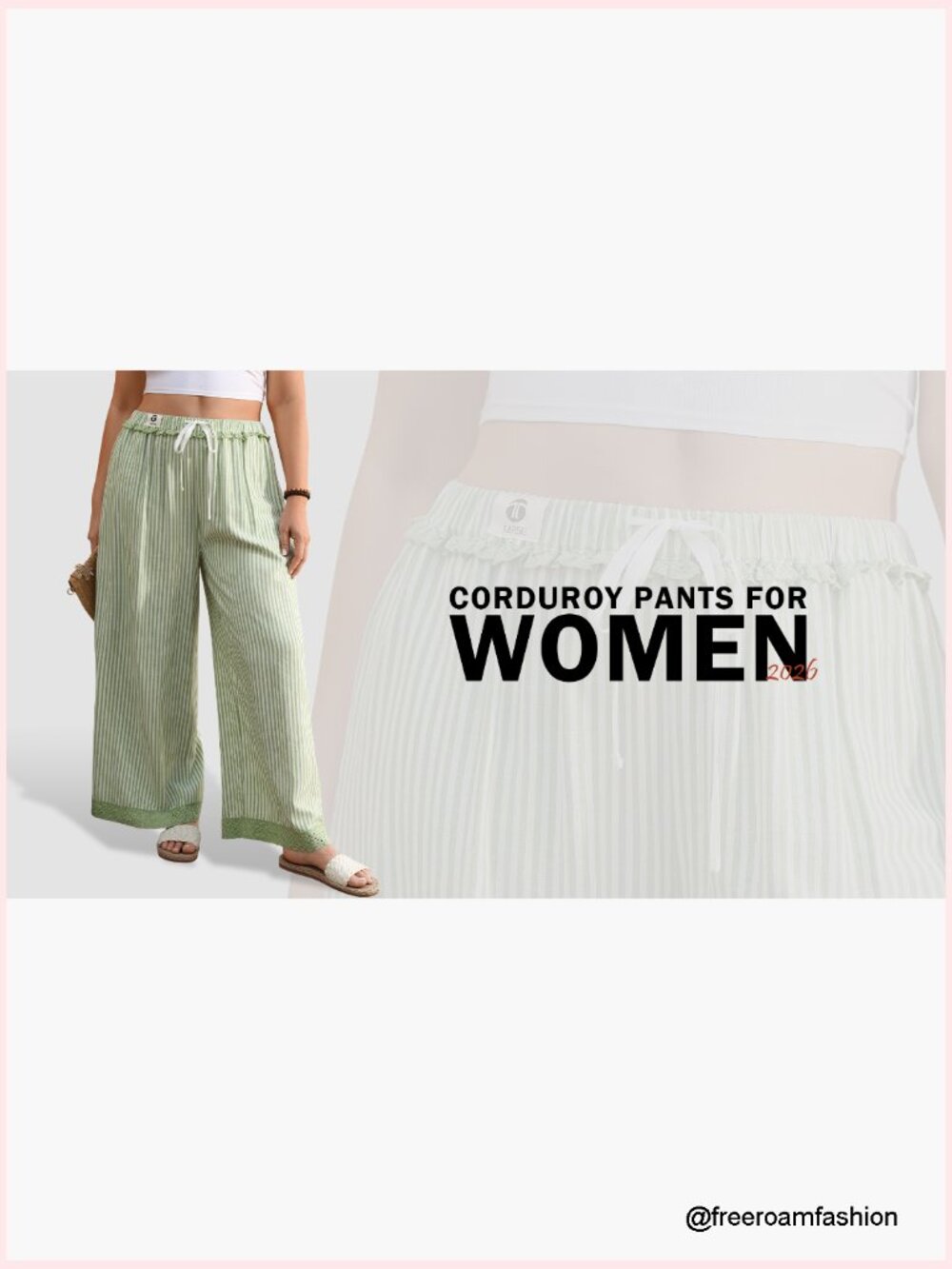 Womens Striped Lounge Pants Wide Leg Loose Fit Drawstring Casual Boho Summer - Picture 7 of 7